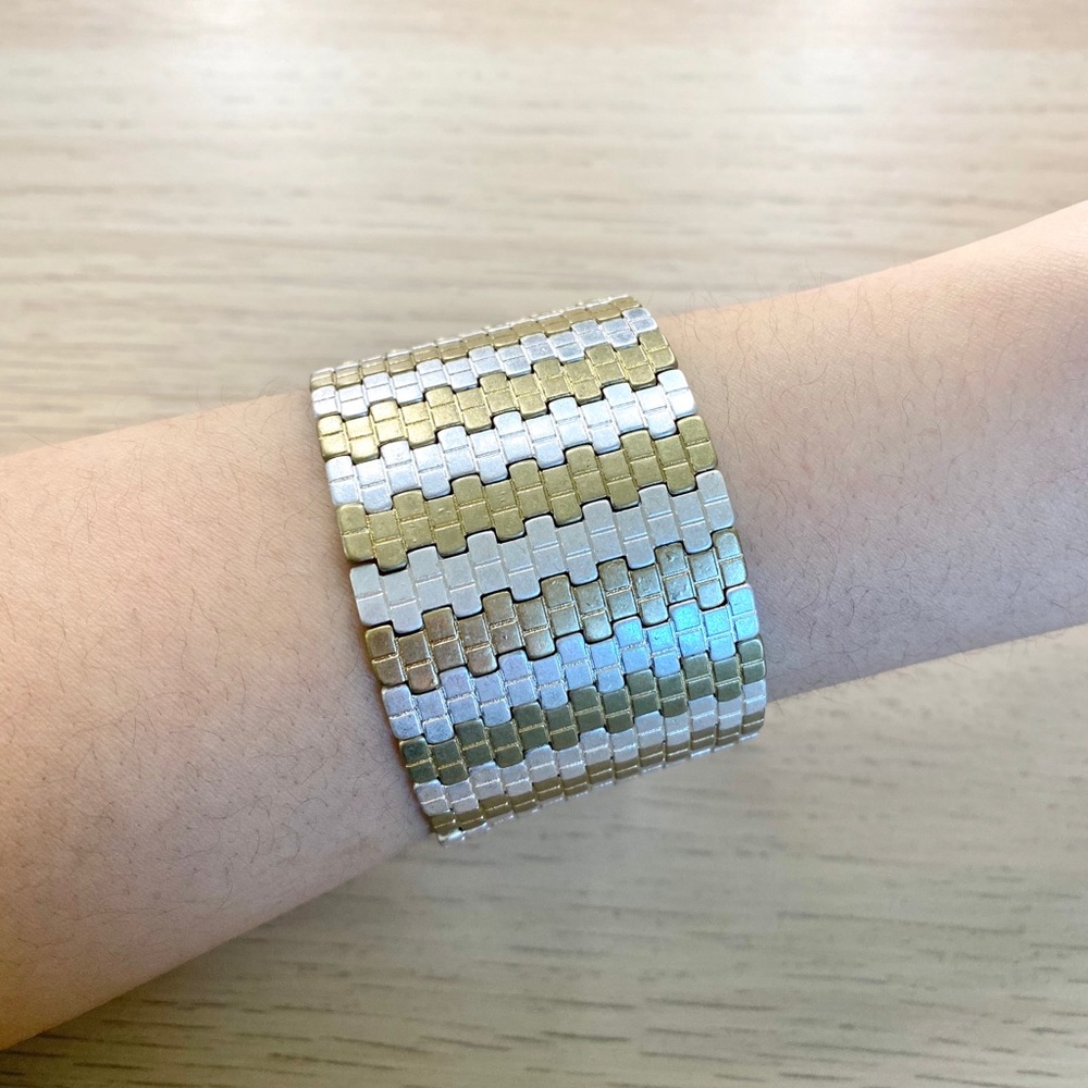 Bancroft - Hayden Two Tone Metal Stretch Bracelet